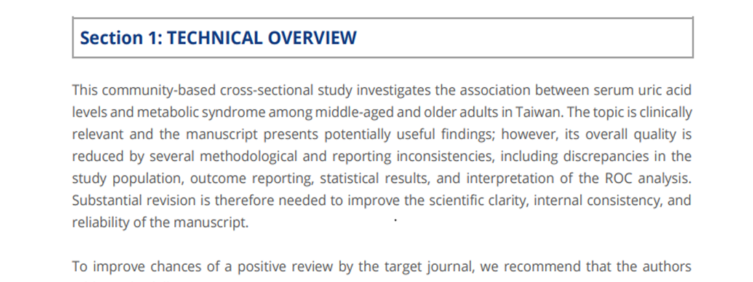 Sample Technical Review